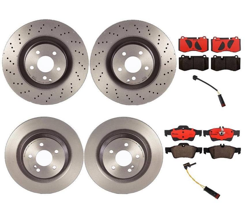 Brembo Brake Pads and Rotors Kit - Front and Rear (350mm/320mm) (Ceramic)